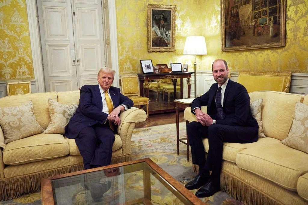 Donald Trump és ő királyi fensége, a walesi herceg találkozója Párizsban (Fotó: Getty Images)