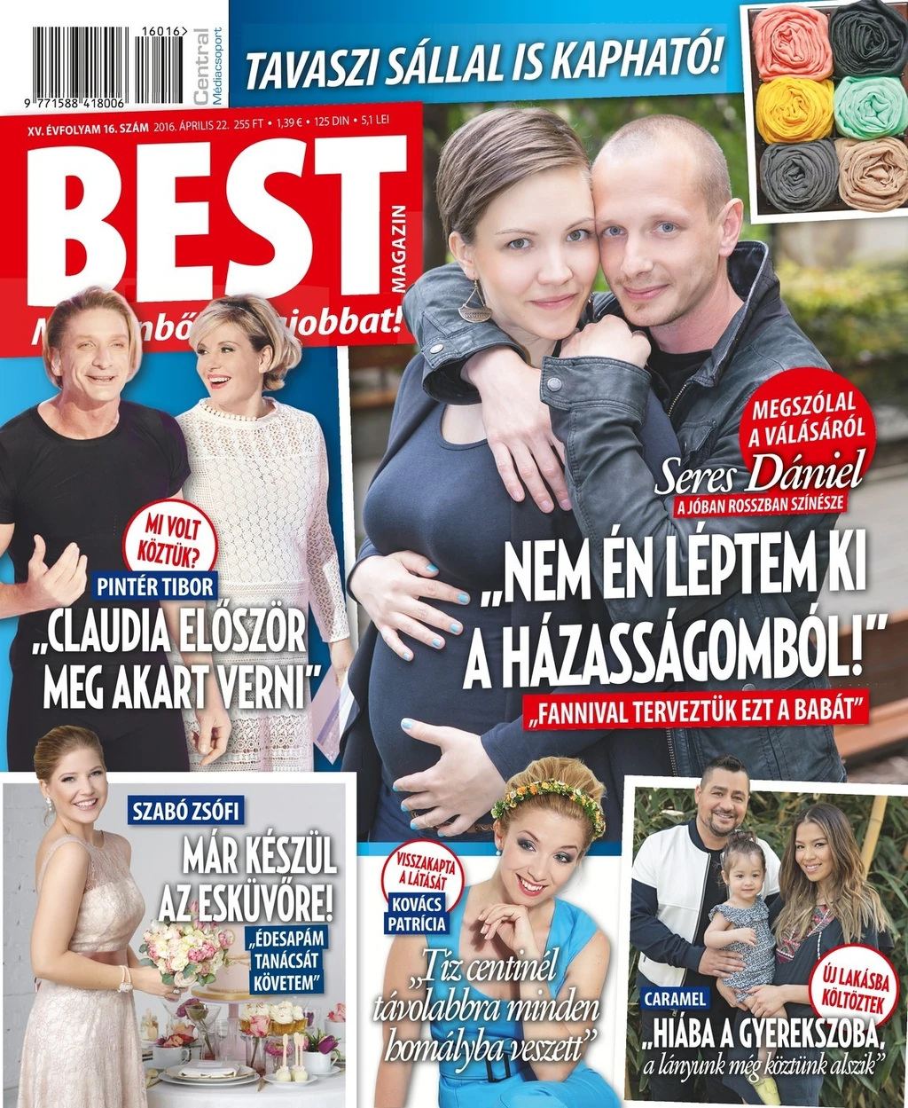 A Best magazin címlapján Suhajda Dániel és volt felesége, Fanni
