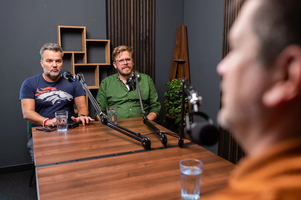 A Story podcastban Baku György kollégánk kérdezte Hevér Gábort és Kónya Gergelyt (Fotó: Schumy Csaba/fotocentral.hu)