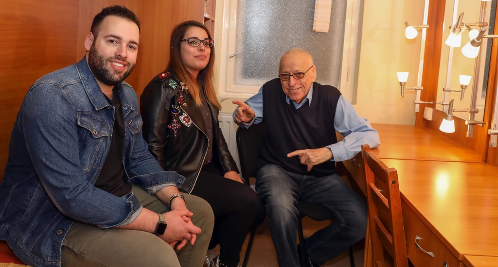 Verebély Iván és gyermekei: Fanni és  Marcell a 2019-es interjún