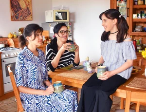 Szöllősi Györgyi és lányai