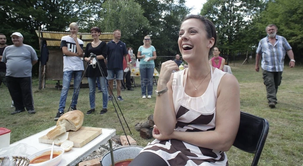 Egy vidám forgatási pillanat