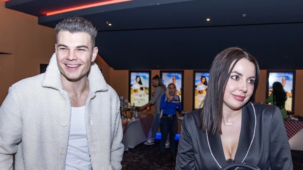 Pumped Gabo és Blága Tünde a forgatás utáni sajtótájékoztatón