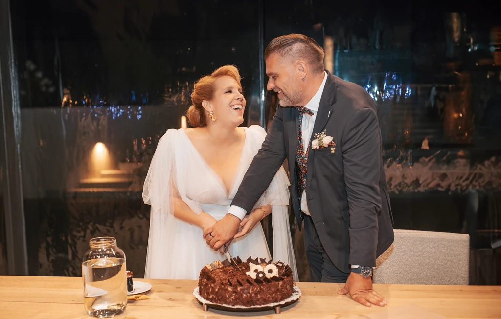 A különleges desszertről is a gasztro­szakember férj gondoskodott (Fotó: Csigavideo Film &amp;amp; Photo)