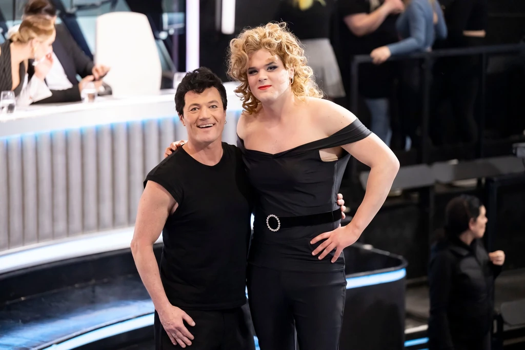 Stohl András és Vavra Bence mint John Travolta és Olivia Newton-John (Fotó: Schumy Csaba/fotocentral.hu)