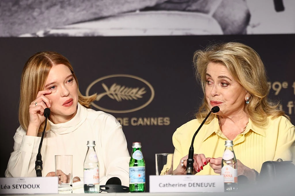 Catherine Deneuve és kolléganője, Léa Seydoux a közös filmjük bemutatóján 