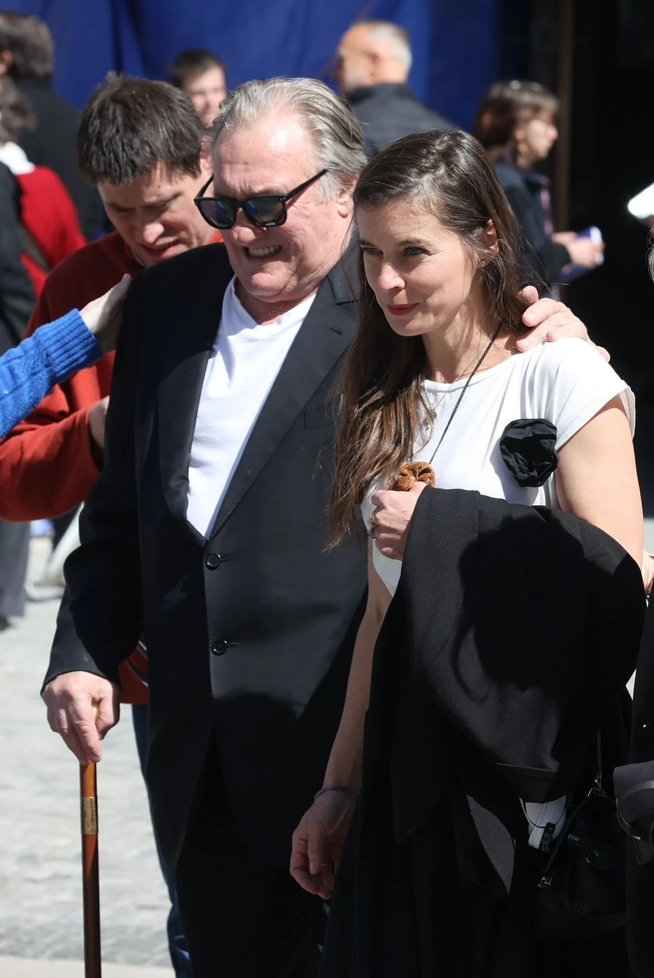 Gérard Depardieu a kedvesével, Magda Vavrusovával Prágában