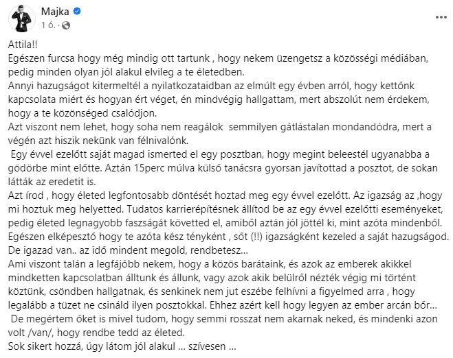 Forrás: Facebook/Majka