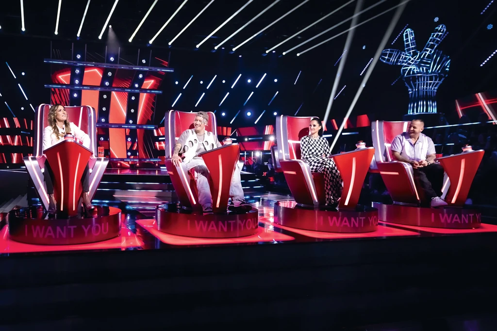 A The Voice coachai: Miklósa Erika, Manuel, Trokán Nóra és Curtis (Fotó: RTL)