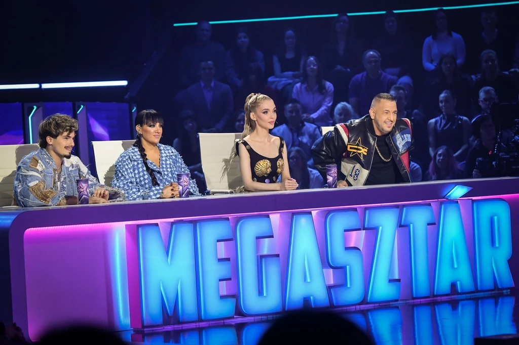 Marics Peti, Tóth Gabi, Herceg Erika és Curtis az idei Megsztár zsűritagjai (Fotó: TV2)