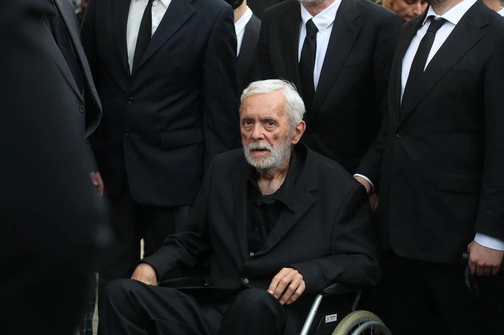 Josef Abrhám a felesége temetésén (Fotó: Profimedia)