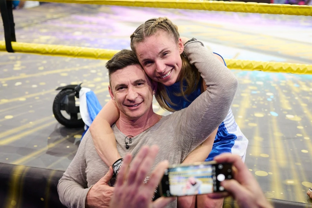 Dani a Sztárboxban is támogatta Dobos Evelint (Fotó: Schumy Csaba/fotocentral.hu)