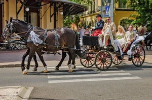 A királyi esküvőhöz elegáns hintó dukált