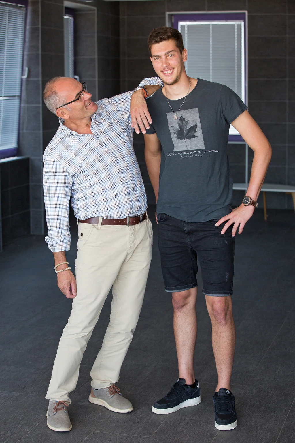 Bence fiával, aki tehetséges focista (Fotó: Birton Szabolcs/fotocentral.hu)