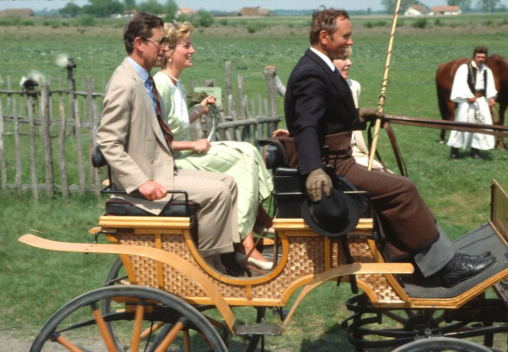 Károly és Diana 1990-ben látogatott Bugacra (Fotó: Getty Images)