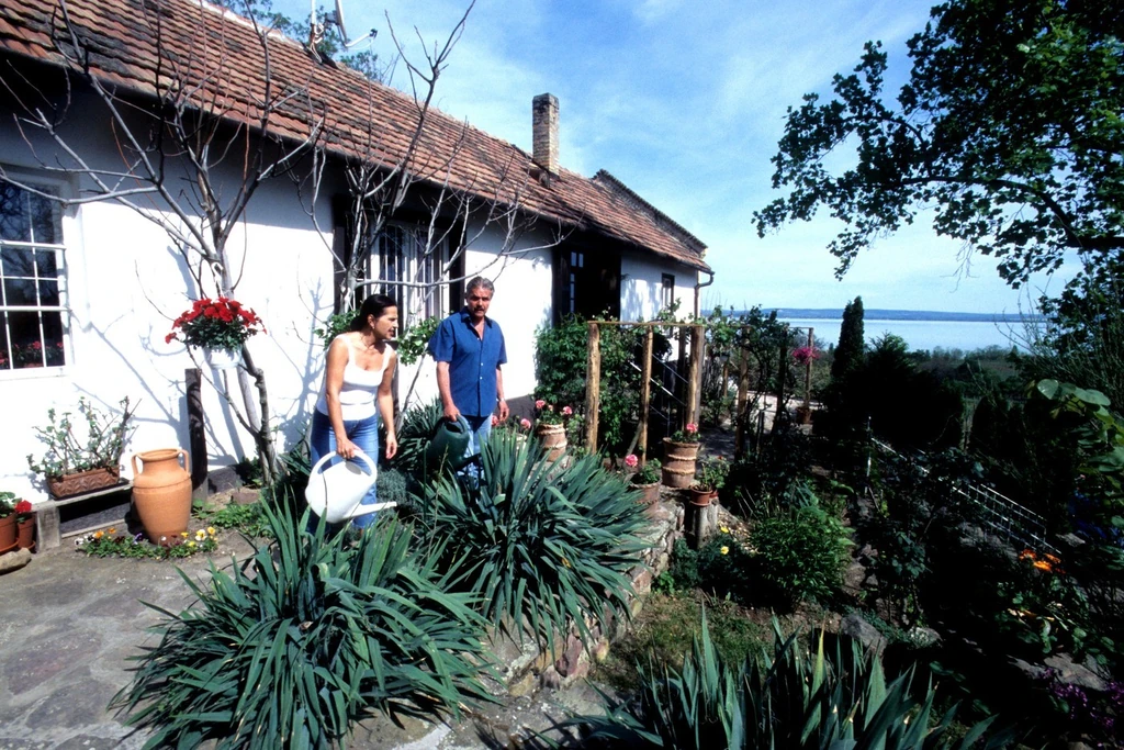 Oszter Sándor és felesége, Donatella