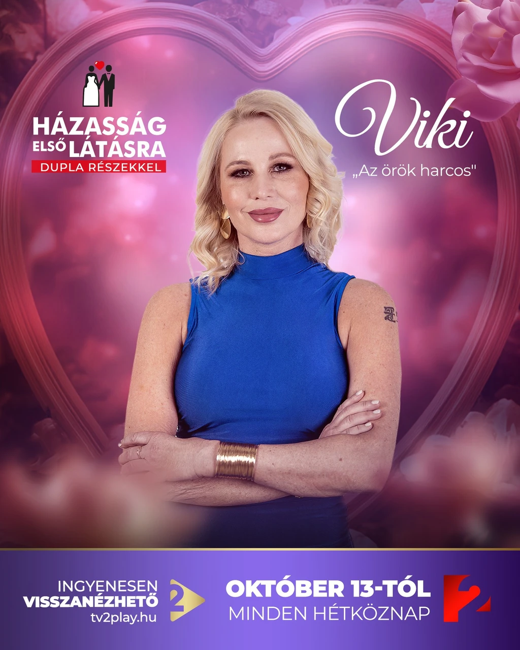 Miló Viki többszörös karate-, kungfu- és ökölvívó-világbajnok ezúttal a tévénézők szeme láttára keresi a szerelmet (Fotó: TV2)
