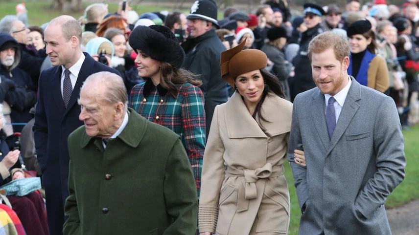 Régi szép idők... Fülöp herceg, Vilmos, Katalin, Meghan és Harry 2017 karácsonyán