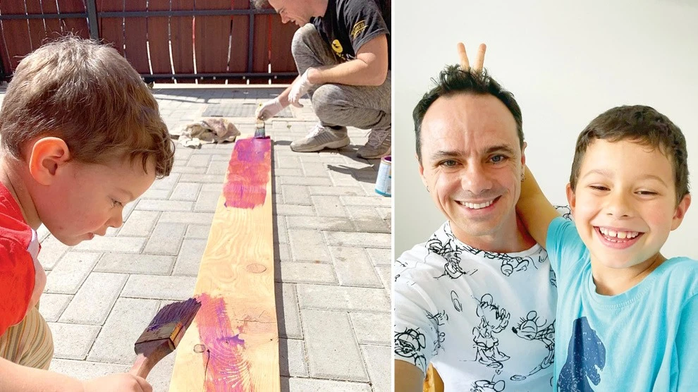 Kisfiával, Lacikával (Fotók: Archív)