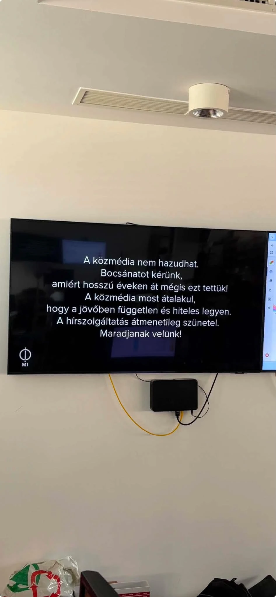 Olvasónk hiába kapcsolt az M1-re: ez az üzenet várta