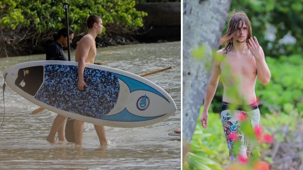 Seanról (balra)és Jaydenről Hawaiin készült a lesifotó (Fotók: Profimedia)