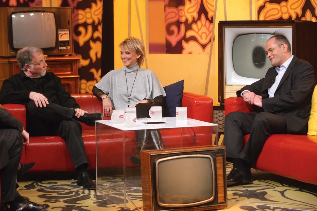 Vágó Istvánnal és Gundel Takács Gáborral egy talkshow-ban (Fotó: Gálos Mihály Samu/fotocentral.hu)