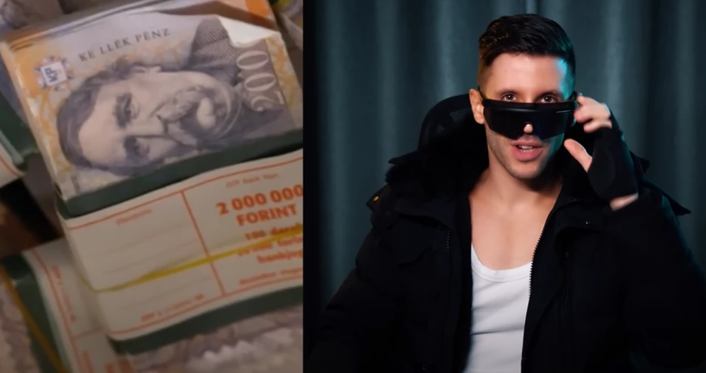 A kép bal felső sarkában jól látható a kínos részlet (Fotó: Youtube/Videómánia)