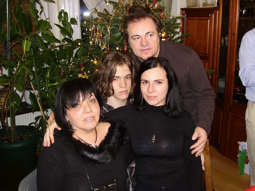 Gyerekeikkel, Lindával és Gáborral egy régi karácsonyon (Fotó: Archív)