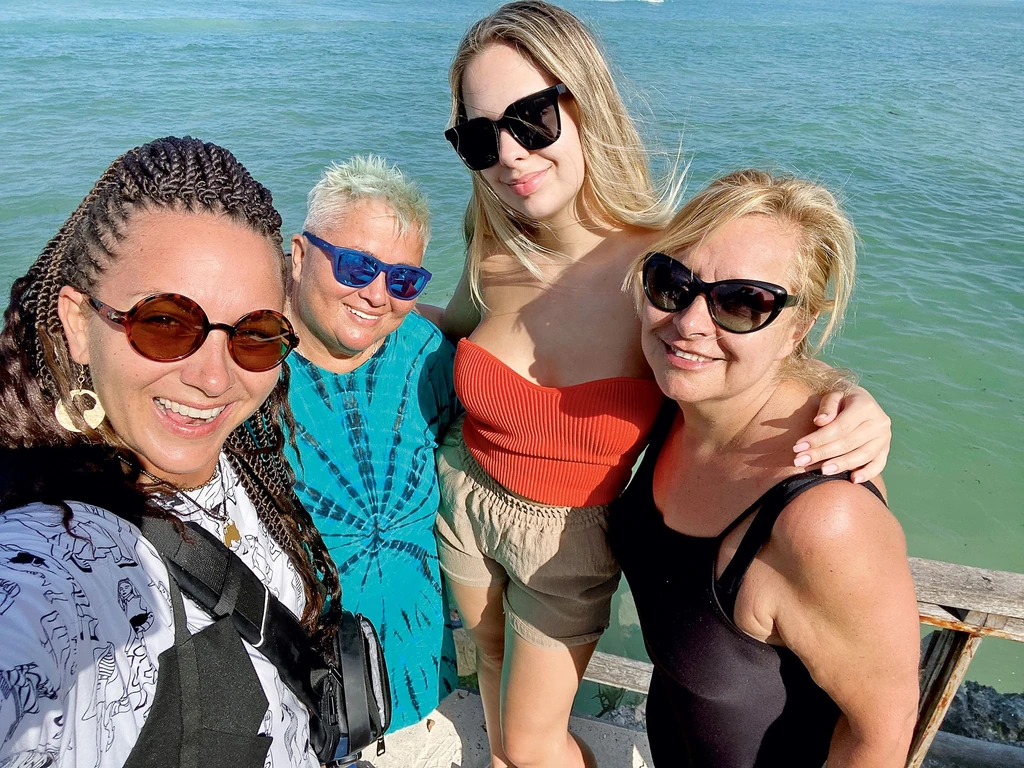 Falusi Mariann és Szulák Andiék egyszerre voltak a szigeten Fotó: Archív