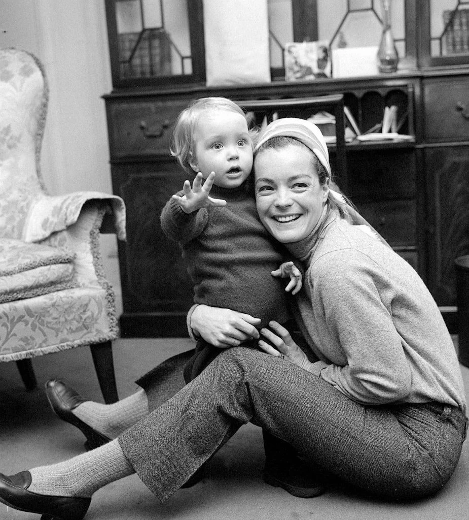 Romy és fia, David 1968-ban (Fotó: Getty Images)