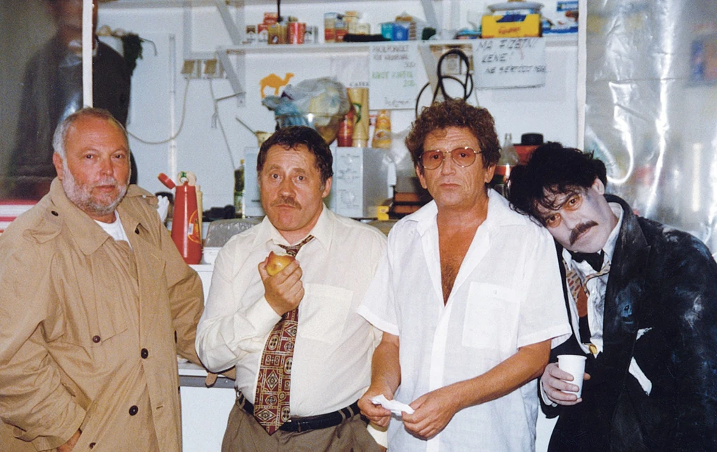 Andy Vajna, Koltai Róbert, Kern András és Gáspár Sándor a forgatáson (Fotó: Smagpictures)