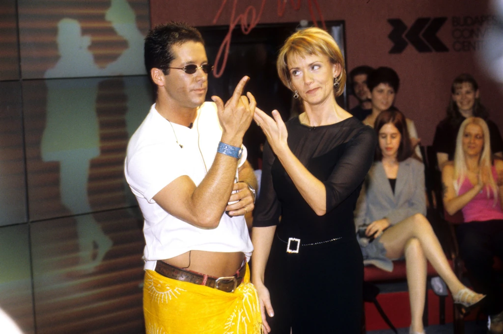 A Férfisztriptíz műsorban Jakupcsek Gabriella is meginterjúvolta (Fotó: Fábián Olga/fotocentral.hu)