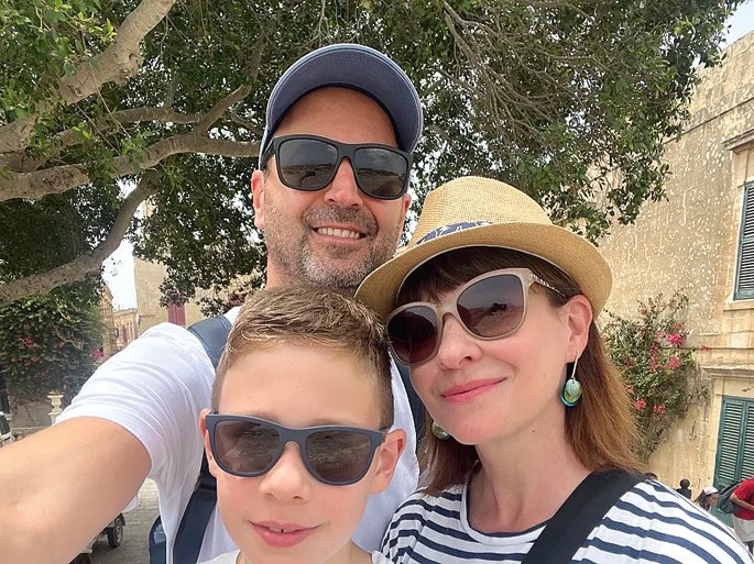 Férjével és fiával idén Máltán nyaraltak (Fotó: Archív)