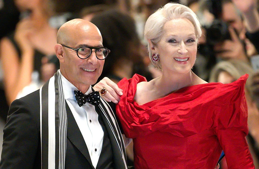 Stanley Tucci és Meryl Streep Az ördög Pradát visel második részének forgatásán (Fotó: Getty Images)