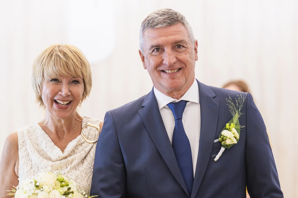 Xantus Barbara és Laklóth Aladár egy hónappal a polgári szertartás után ma Isten színe előtt is házasságot kötöttek