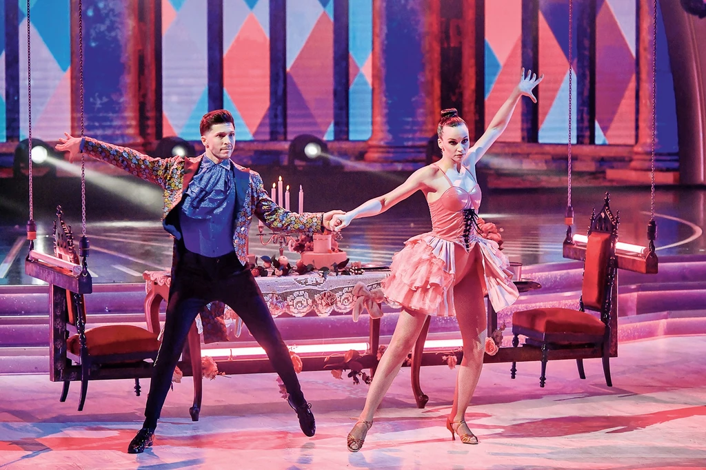 Baranya Dávid és Törőcsik Franciska a DWTS színpadán