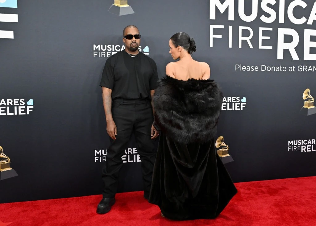 Kanye West és felesége a Grammy-gálán (Fotó: Getty Images)