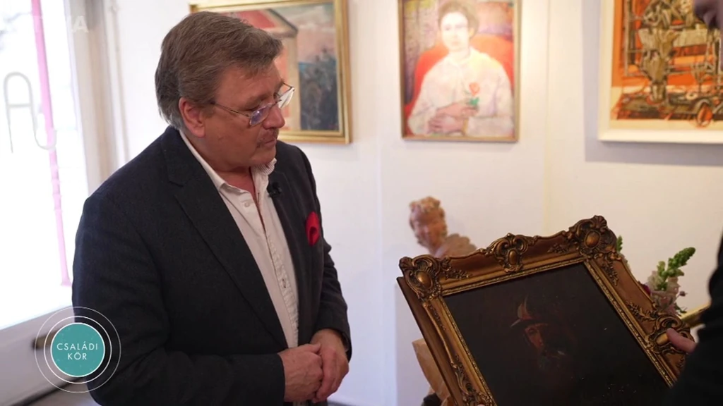 A színész az új műsorában (Fotó: MTVA)