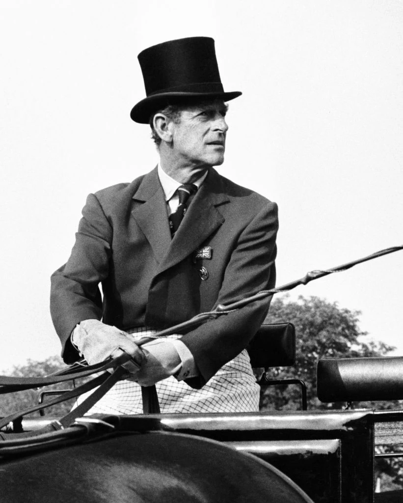 Fülöp herceg 1984-ben egy magyarországi fogathajtó versenyen (Fotó: Getty Images)