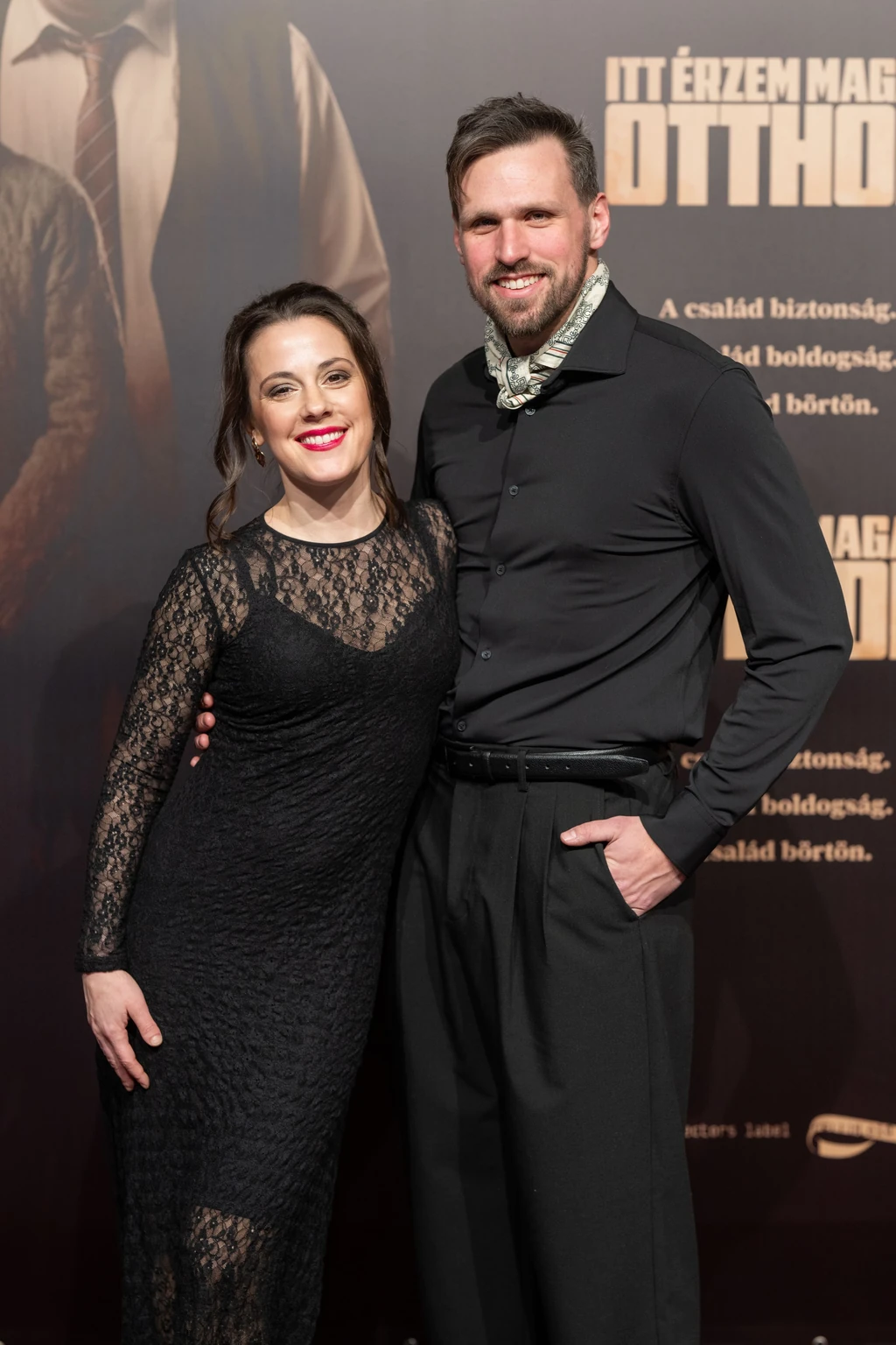 Lovas Rozi és férje, Horváth János Antal az Itt érzem magam otthon című film bemutatóján (Fotó: Schumy Csaba/fotocentral.hu)