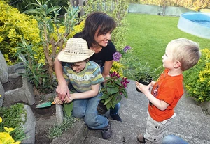 Szandi Pintácsi Alexandra és fiai Domi és Csabika