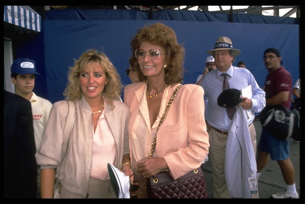 Sophia Loren és  Alessandra még a 90-es években, máig közeli a viszonyuk 