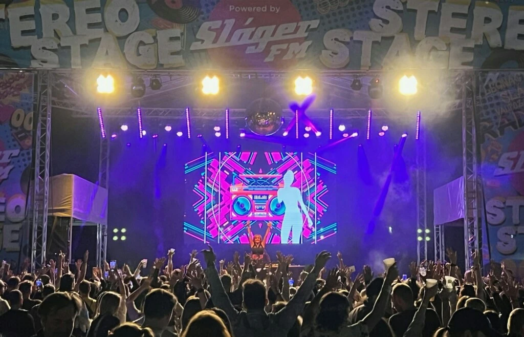 Szandi a csütörtök esti Sziget-fellépésén (Fotó: Archív)