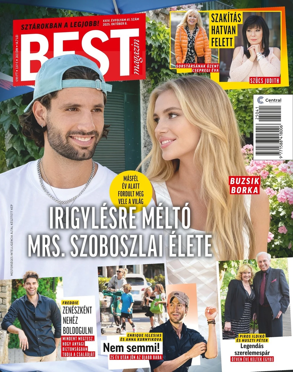 Szoboszlai Dominik és felesége a Best magazin címlapján