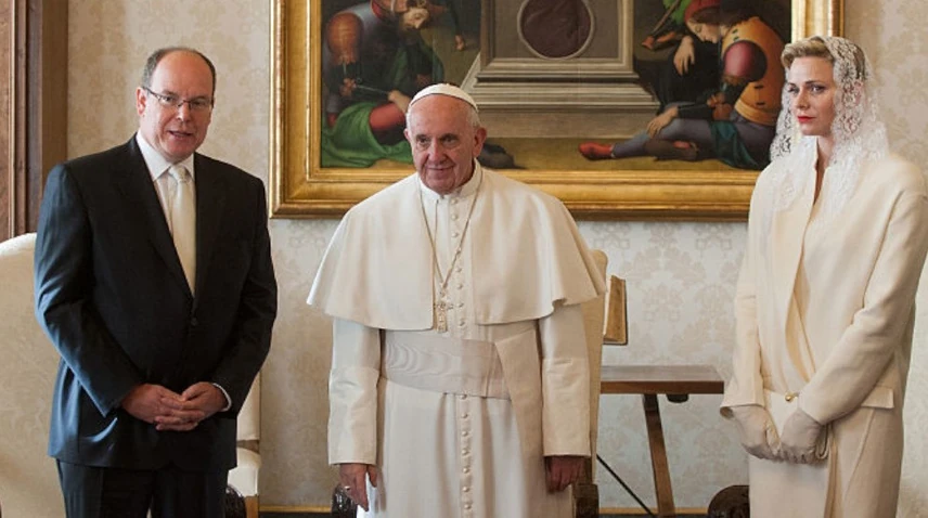 Ferenc papa Albert herceg Charlene hercegne