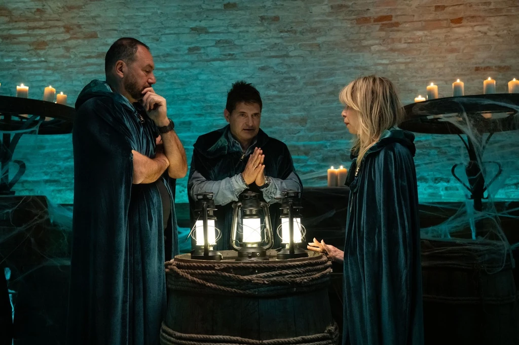 A három áruló: Korom Gábor, Hajdú Péter, Péterfy Bori (Fotó: RTL)