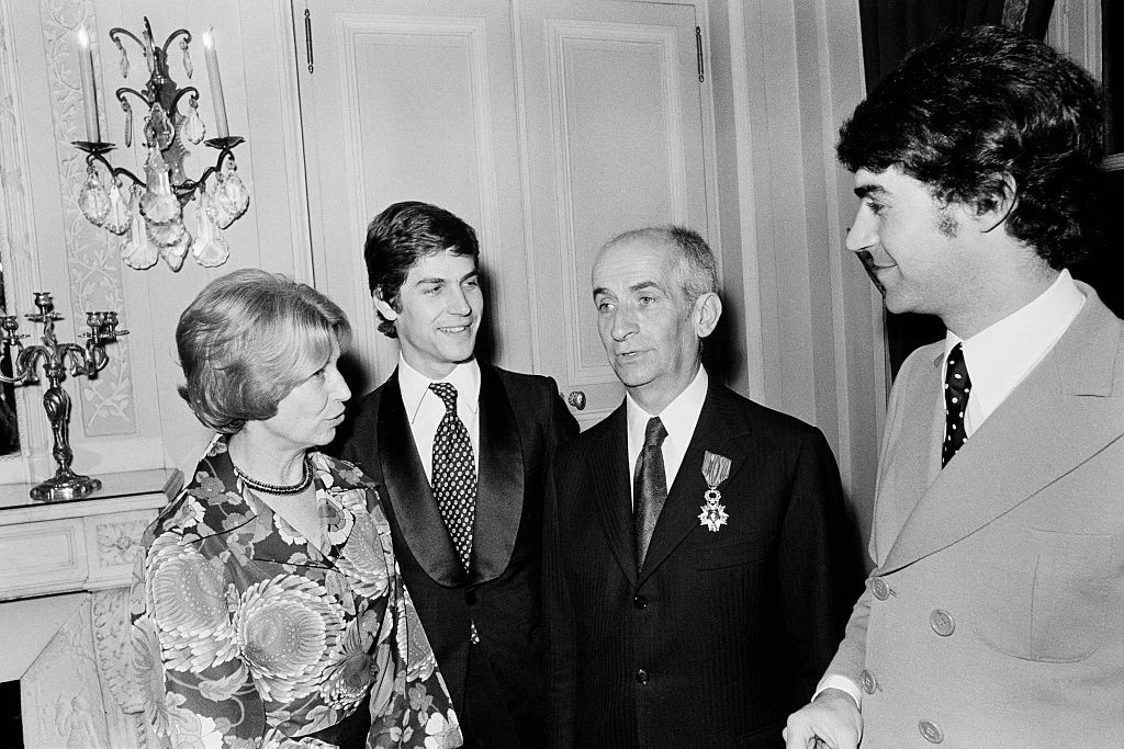 Második feleségével és fiaival: Olivier-vel és Patrick-kel