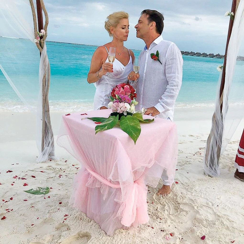 A Maldív-­szigeteken ­újították meg fogadalmukat (Fotó: Archív)