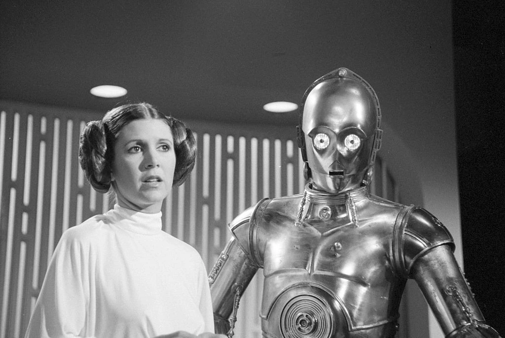 Leia hercegnő és C3PO (Fotó: Getty Images)