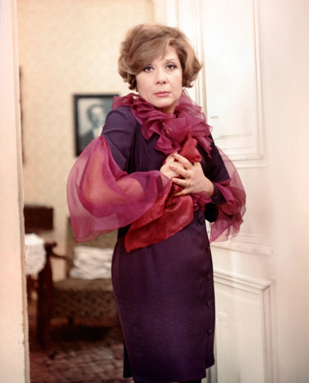 „Kincsem, elhervadt a diadalfüzér. Letört a zászló. Nincs többé jelesség a vizsgaoldalon” – búcsúzott Shakespeare szavaival Ruttkai Éva Latinovits Zoltántól (Fotó: Fortepan/Révész György)